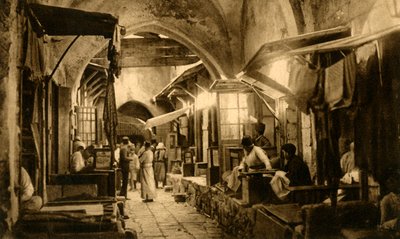 Jerusalem - Basar der Goldschmiede, um 1918-1939 von Unbekannt