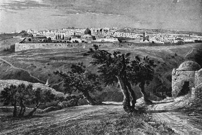 Jerusalem, vom Ölberg, 1902 von Unbekannt