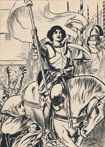 Johanna an der Spitze der Armee, um 1907 von Unbekannt