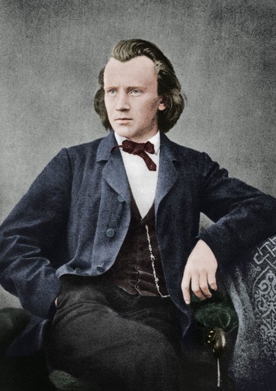 Johannes Brahms 1833-1897, deutscher Komponist und Pianist, c1866 von Unbekannt