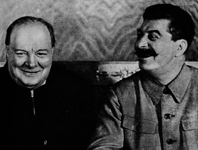 Joseph Stalin und Mr. Churchill, 1942 von Unbekannt
