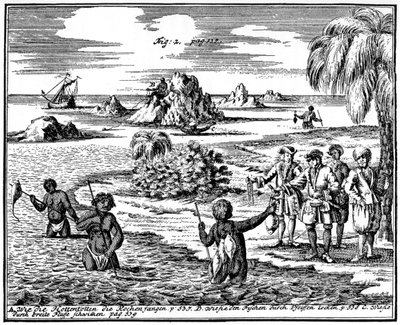 Khoikhois speeren Fische, Südafrika, 1931 von Unbekannt