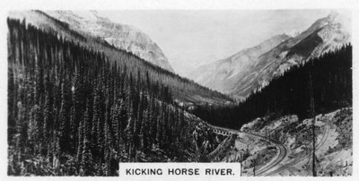 Kicking Horse River, British Columbia, Kanada, um 1920 von Unbekannt