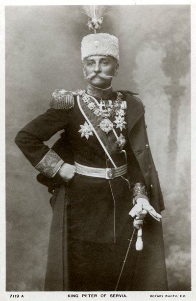 König Peter I. von Serbien, um 1903-1918 von Unbekannt