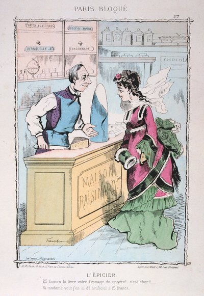 Der Lebensmittelhändler, 1870-1871 von Unbekannt