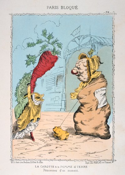 Die Karotte und die Kartoffel, 1870-1871 von Unbekannt