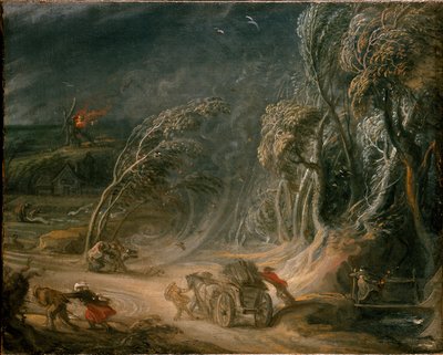 Landschaft: ein Sturm, 18. Jahrhundert von Unbekannt