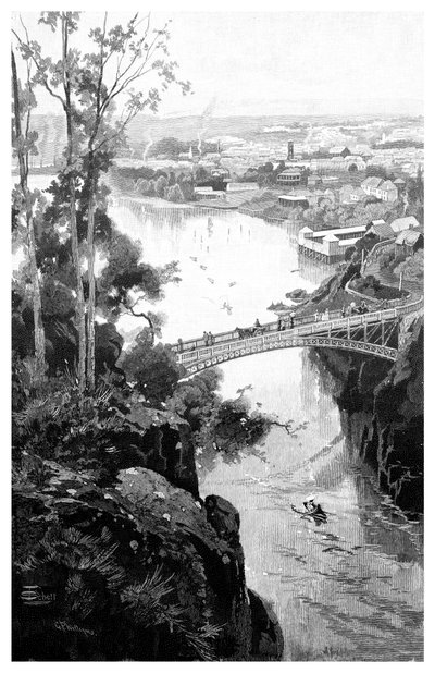 Launceston, von der Cataract Bridge, Tasmanien, Australien von Unbekannt