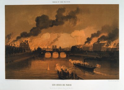 Die Kais von Paris, 24. Mai 1871 von Unbekannt