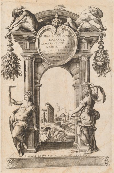 Libro Appartenente al Architettura [Titelseite], 1568 von Unbekannt