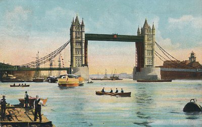 London - Tower Bridge, 1908 von Unbekannt