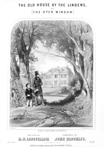 Longfellows Haus, um 1880 von Unbekannt