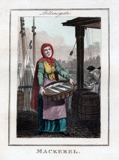 Makrele, Billingsgate, London, 1805 von Unbekannt