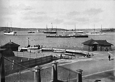 Man o War Stairs und Farm Cove, um 1900 von Unbekannt