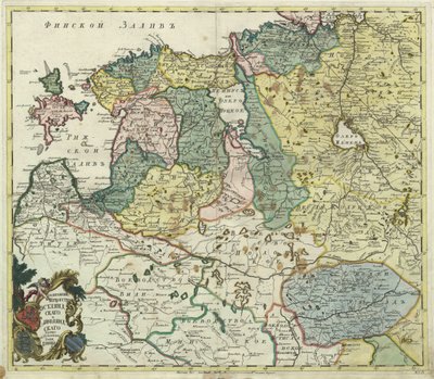 Karte von Estland und Livland, 1745 von Unbekannt