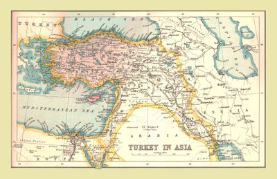Karte der Türkei in Asien, 1902 von Unbekannt