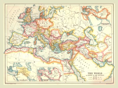 Karte der antiken Welt, 1902 von Unbekannt