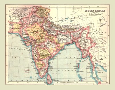 Karte des Indischen Reiches, 1902 von Unbekannt