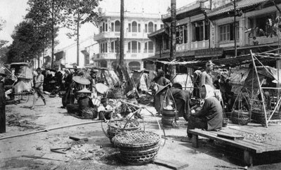 Markt, Cholon, Saigon, Vietnam, 20. Jahrhundert von Unbekannt
