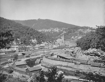 Mauch Chunk, Pennsylvania, mit Blick auf den Mount Pisgah, um 1897 von Unbekannt
