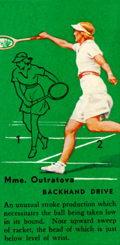 Mme. Outratova - Rückhand-Schlag, um 1935 von Unbekannt