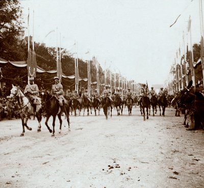 Berittene Offiziere, Siegesparade, Paris, Frankreich, ca. 1918-1919 von Unbekannt
