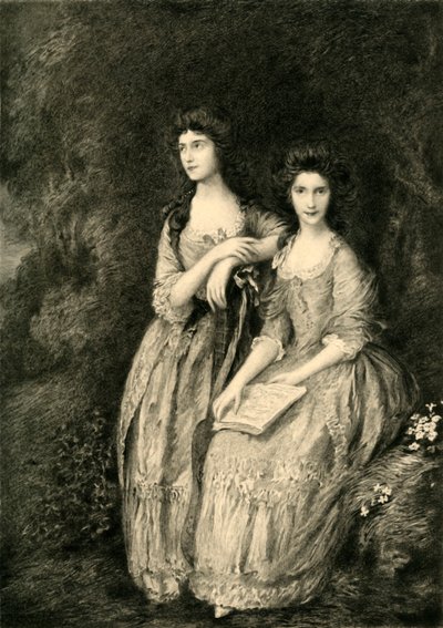 Mrs. Sheridan und Mrs. Tickell, ca. 1772, 1908 von Unbekannt