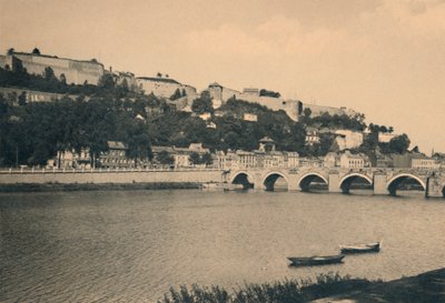 Namur Zitadelle und Pont de Jambes, ca. 1900 von Unbekannt