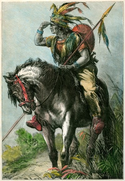 Indianischer Späher, ca. 1870 von Unbekannt