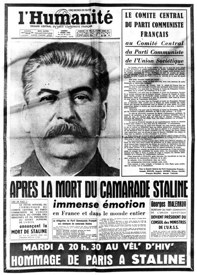 Nachricht vom Tod Stalins, 7. März 1953 von Unbekannt