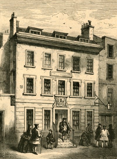 Altes Haus, das noch in Bolt Court steht, 1897 von Unbekannt