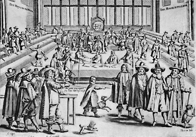 Oliver Cromwell löst das Lange Parlament auf, 1653, 1903 von Unbekannt