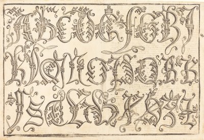 Ornamentalalphabet, um 1480-1490 von Unbekannt