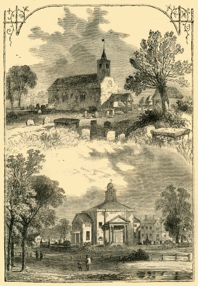 Paddington Kirche: 1750 und 1805 von Unbekannt