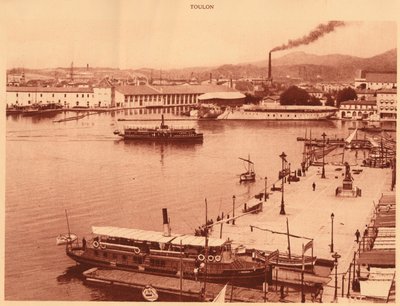 Panorama der Quais in Toulon, 1930 von Unbekannt