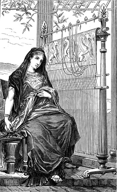 Penelope und ihr Webstuhl, 1886 von Unbekannt