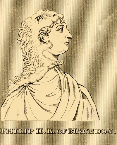 Philipp II., König von Makedonien, 382-336 v. Chr., 1830 von Unbekannt