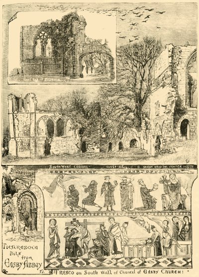 Malerische Stücke aus der Easby Abbey, 1898 von Unbekannt