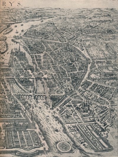 Plan von Paris, um 1630, 1915 von Unbekannt