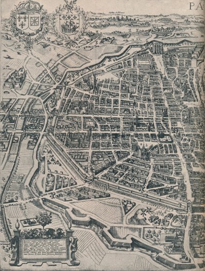 Plan von Paris, um 1630 von Unbekannt