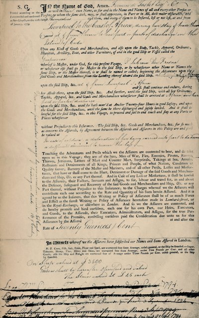Politik über Sklaven, 1794, 1928 von Unbekannt