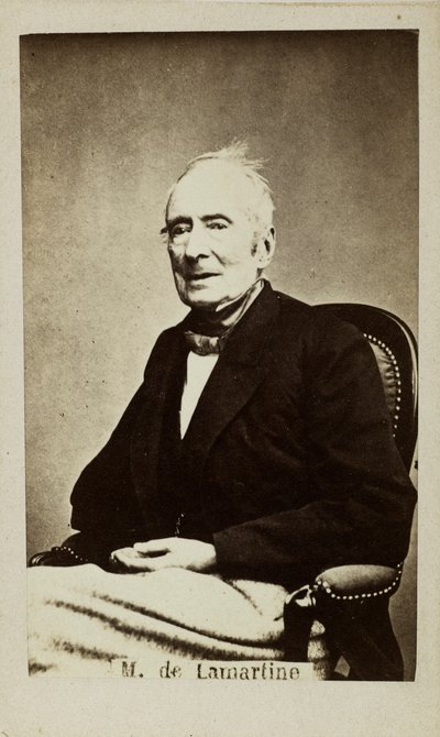 Porträt von Alphonse de Lamartine 1790-1869, 1860er Jahre von Unbekannt
