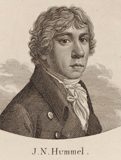 Porträt von Johann Nepomuk Hummel, 1778-1837 von Unbekannt