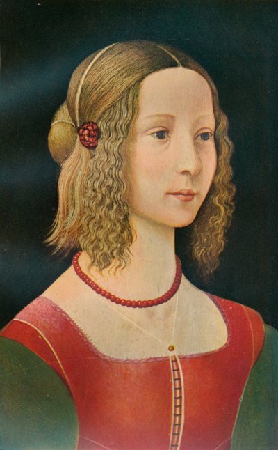 Porträt eines Mädchens, um 1490, 1911 von Unbekannt