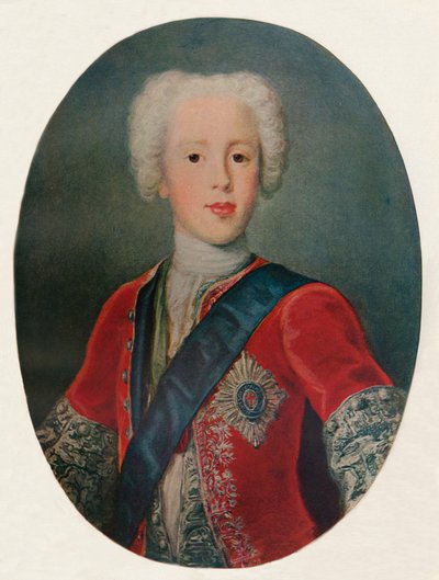 Prinz Charles Edward Stuart, um 1729, um 1927 von Unbekannt