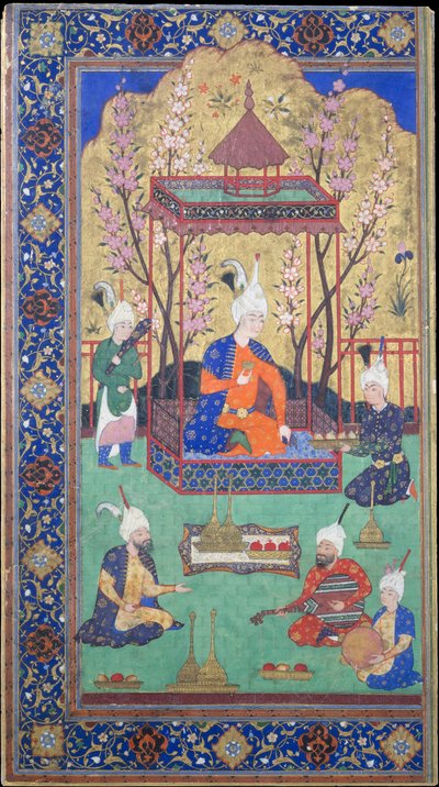 Prinz in einem Gartenhof, 1525-30 von Unbekannt