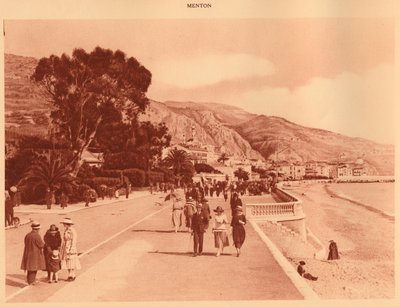 Promenade du Midi, Menton, 1930 von Unbekannt