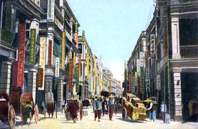 Queens Road Central, Hongkong, China, um 1900 von Unbekannt