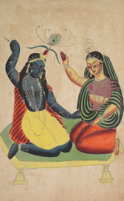 Radha und Krishna, 1800er Jahre von Unbekannt