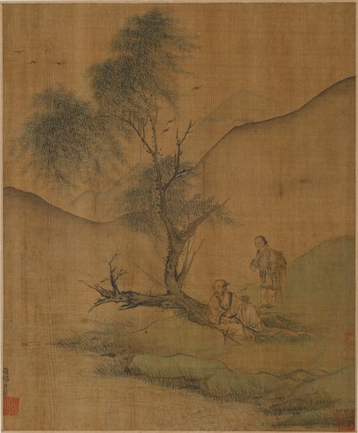Rast unter Weiden, möglicherweise Ming-Dynastie, 1368-1644 von Unbekannt